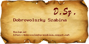 Dobrovolszky Szabina névjegykártya